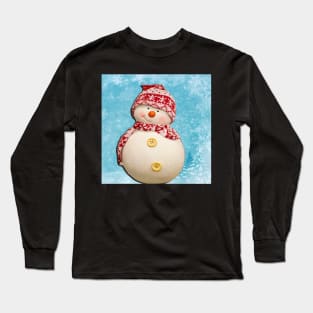 Snowman Gifts Cute Chubby Snowmen Pillows, Mugs & More! Winter Season Home Decor Long Sleeve T-Shirt